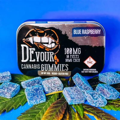 Devour Blue Raspberry Gummies