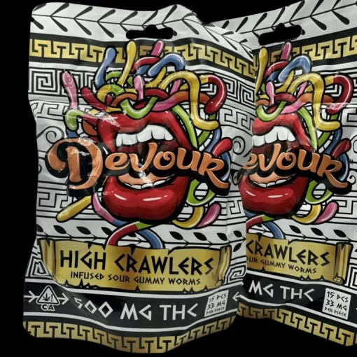 Devour High Crawlers 500mg Infused Sour Gummy Worms