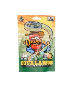 Devour Sour Lassos 500mg Infused Sour Belts