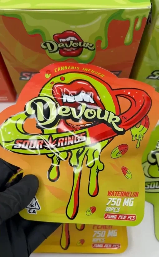 Devour Sour Rings 750mg