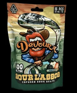 Devour Sour Lassos 500mg Infused Sour Belts