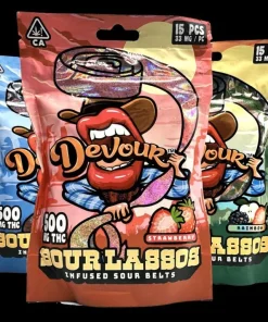 Devour Sour Lassos 500mg Infused Sour Belts