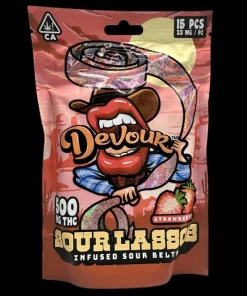 Devour Sour Lassos 500mg Infused Sour Belts