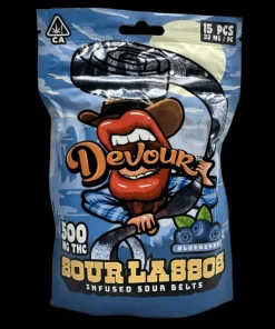 Devour Sour Lassos 500mg Infused Sour Belts