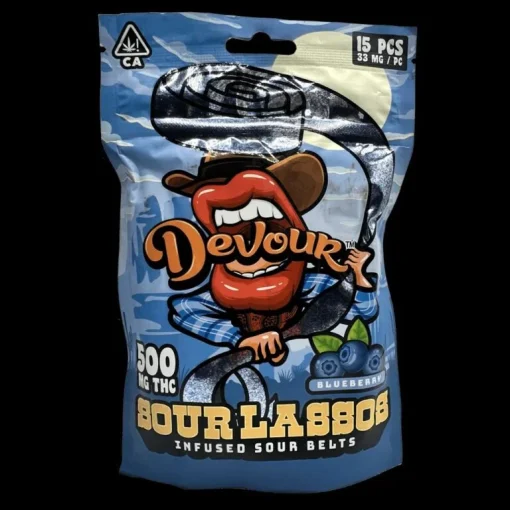 Devour Sour Lassos 500mg Infused Sour Belts