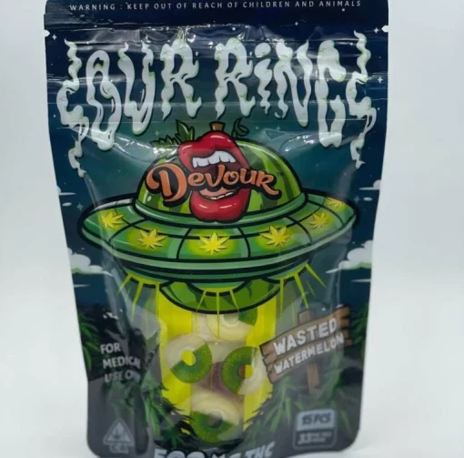 Devour Sour Rings 500mg THC