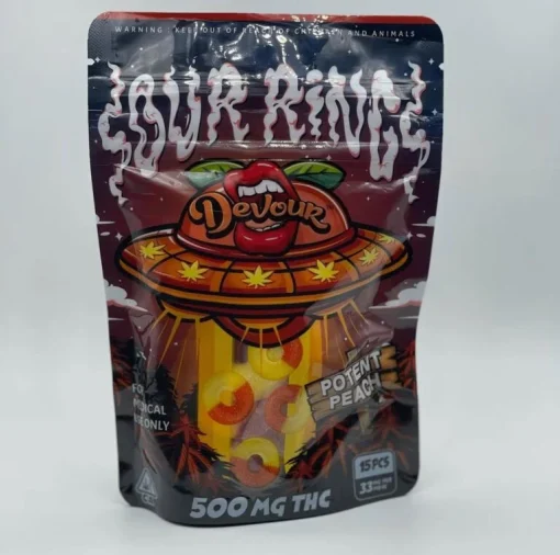Devour Sour Rings 500mg THC