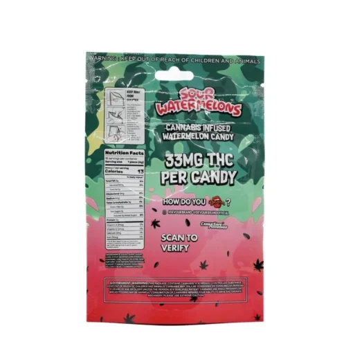 Devour Sour Watermelon 500mg THC Gummies